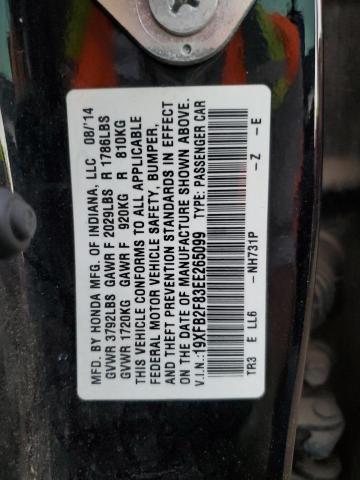 19XFB2F83EE265099 - 2014 HONDA CIVIC EX BLACK photo 13