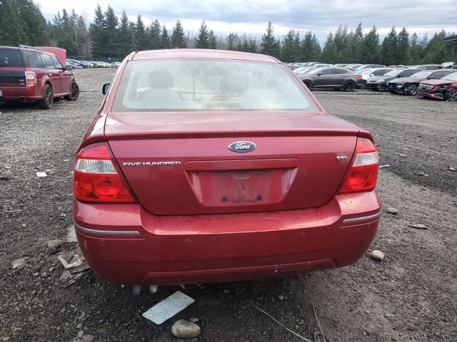 1FAFP24116G174900 - 2006 FORD FIVE HUNDR SEL RED photo 6