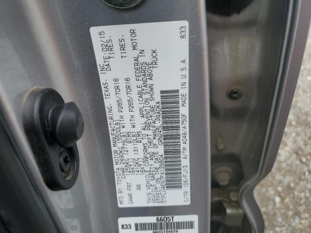 5TFLU4EN7FX129804 - 2015 TOYOTA TACOMA DOUBLE CAB SILVER photo 12