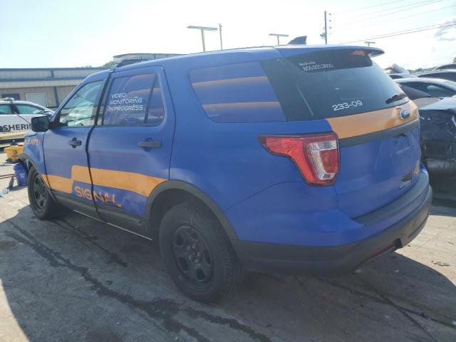1FM5K8AR3JGC18143 - 2018 FORD EXPLORER POLICE INTERCEPTOR أزرق صورة 2