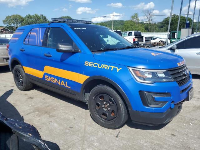 1FM5K8AR3JGC18143 - 2018 FORD EXPLORER POLICE INTERCEPTOR أزرق صورة 4