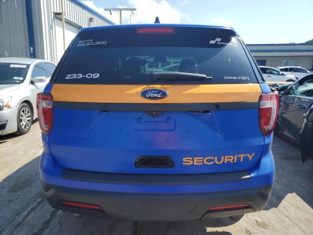 1FM5K8AR3JGC18143 - 2018 FORD EXPLORER POLICE INTERCEPTOR أزرق صورة 6