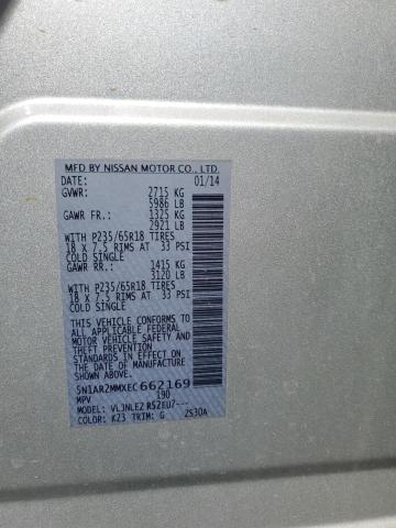 5N1AR2MMXEC662169 - 2014 NISSAN PATHFINDER S Gümüş foto 13