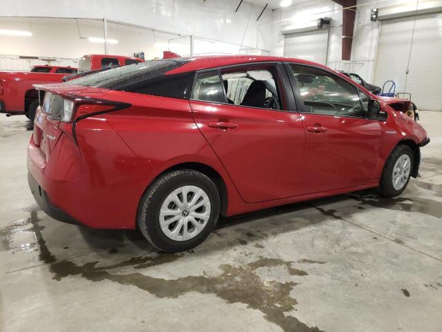 JTDKARFU0K3094239 - 2019 TOYOTA PRIUS RED photo 3