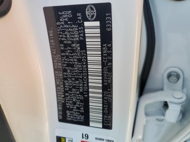 4T1DAACK0SU640525 - 2025 TOYOTA CAMRY XSE WHITE photo 12