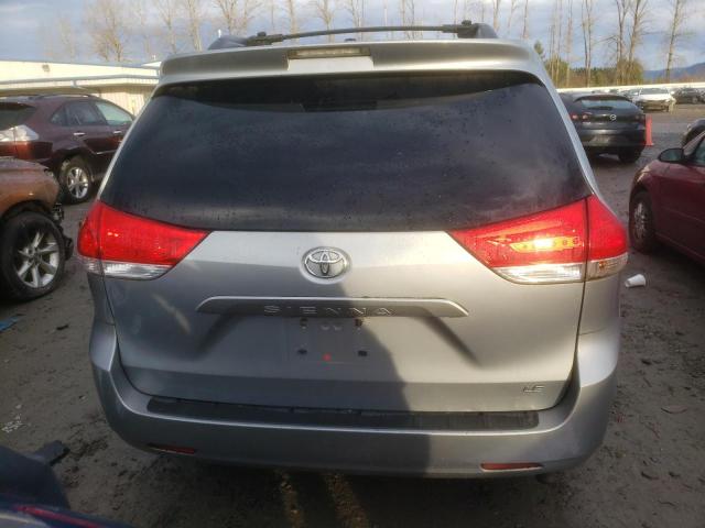 5TDKK3DCXES467178 - 2014 TOYOTA SIENNA LE SILVER photo 6