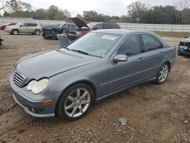 WDBRF40J75F673439 - 2005 MERCEDES-BENZ C 230K SPORT SEDAN BLUE photo 1