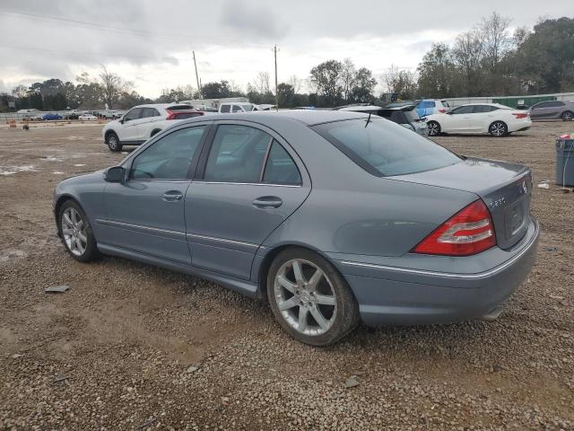 WDBRF40J75F673439 - 2005 MERCEDES-BENZ C 230K SPORT SEDAN BLUE photo 2