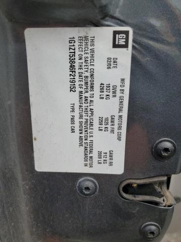 1G1ZT53846F219152 - 2006 CHEVROLET MALIBU LT GRAY photo 12