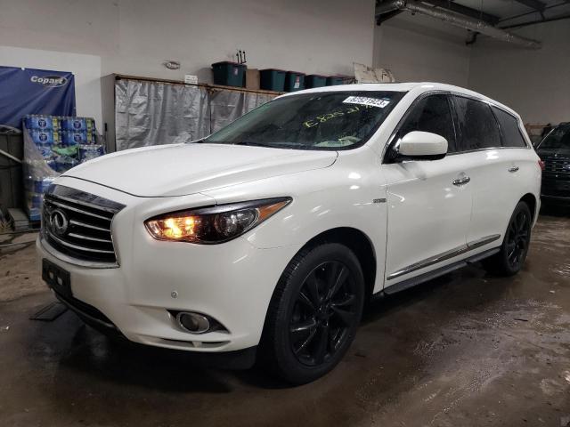 5N1CL0MM0EC517527 - 2014 INFINITI QX60 HYBRID WHITE photo 1