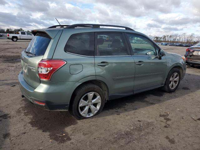 JF2SJAHC9FH516525 - 2015 SUBARU FORESTER 2.5I LIMITED GREEN photo 3