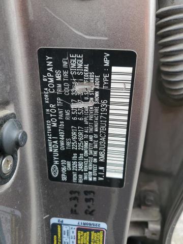 KM8JU3AC7BU171936 - 2011 HYUNDAI TUCSON GLS Marrón foto 13