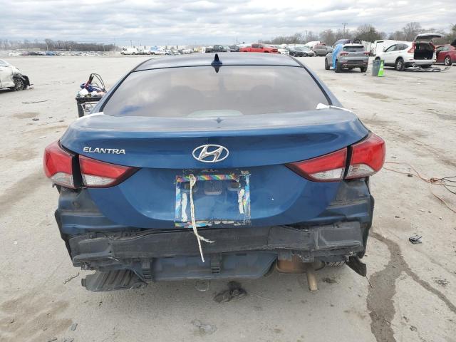 KMHDH4AEXFU346386 - 2015 HYUNDAI ELANTRA SE BLUE photo 6