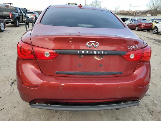 JN1BV7AP0EM683836 - 2014 INFINITI Q50 BASE RED photo 6