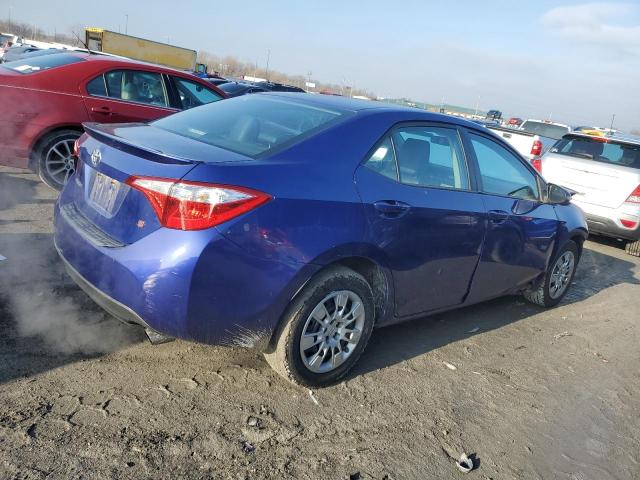 2T1BURHE4EC096519 - 2014 TOYOTA COROLLA L BLUE photo 3