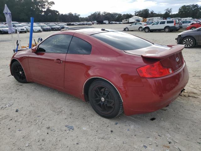 JNKCV54E25M408032 - 2005 INFINITI G35 RED photo 2