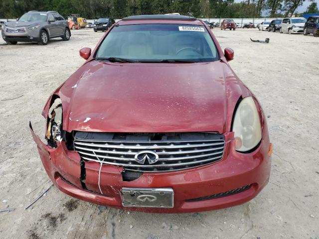 JNKCV54E25M408032 - 2005 INFINITI G35 RED photo 5