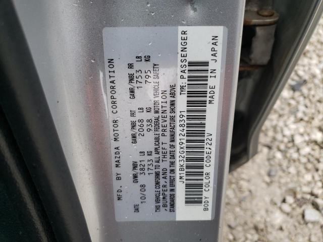 JM1BK32GX91248391 - 2009 MAZDA 3 I SILVER photo 12