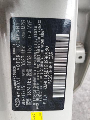 KMHCT4AE1GU996980 - 2016 HYUNDAI ACCENT SE CREAM photo 12