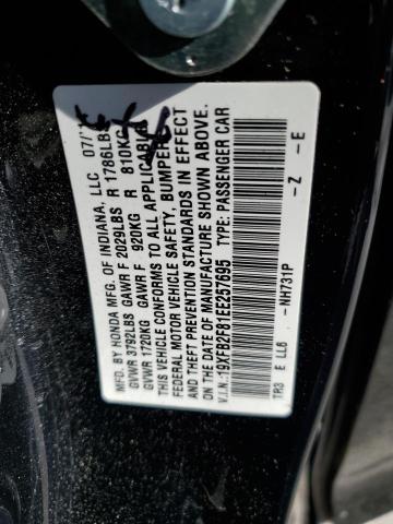 19XFB2F81EE257695 - 2014 HONDA CIVIC EX BLACK photo 12