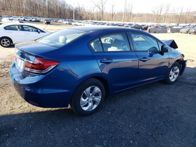 19XFB2F57EE224397 - 2014 HONDA CIVIC LX BLUE photo 3