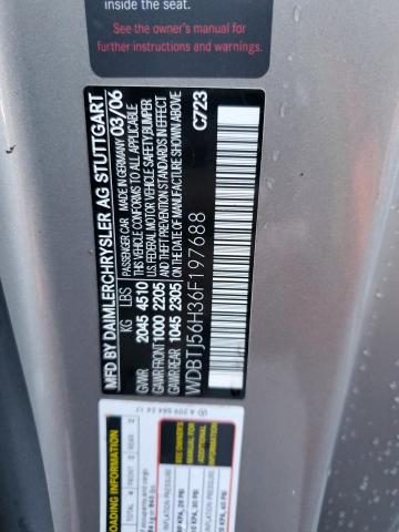 WDBTJ56H36F197688 - 2006 MERCEDES-BENZ CLK 350 BEIGE photo 12