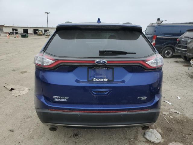 2FMTK4J85FBB22939 - 2015 FORD EDGE SEL BLUE photo 6