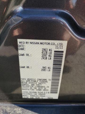 1N4BL4BV6NN306328 - 2022 NISSAN ALTIMA S GRAY photo 12