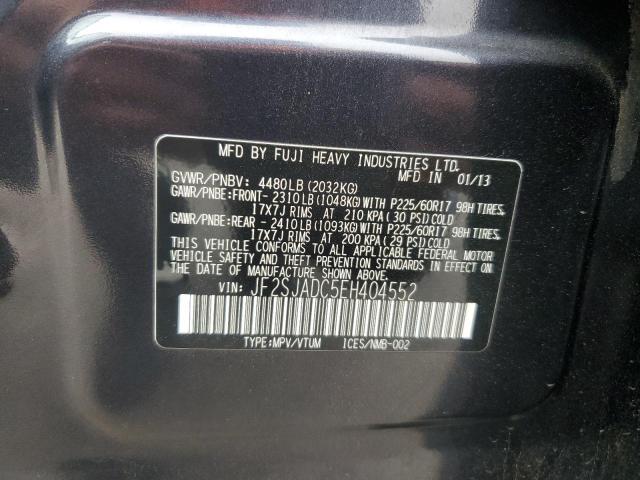 JF2SJADC5EH404552 - 2014 SUBARU FORESTER 2.5I PREMIUM CHARCOAL photo 13