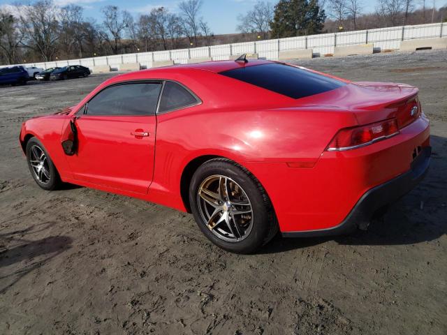 2G1FB1E31F9259052 - 2015 CHEVROLET CAMARO LS RED photo 2