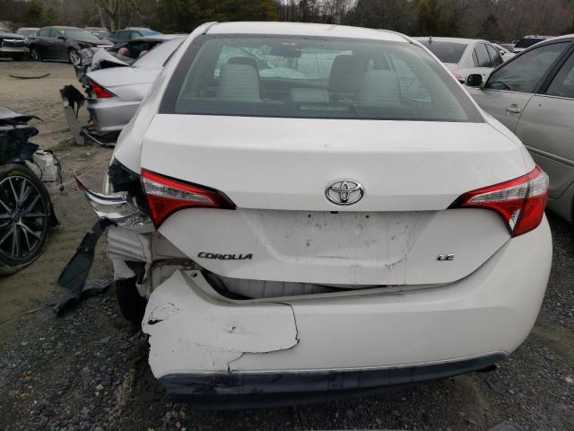 2T1BURHE5EC186553 - 2014 TOYOTA COROLLA L WHITE photo 6