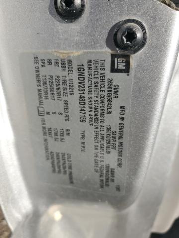 1GNDV23148D147159 - 2008 CHEVROLET UPLANDER LS SILVER photo 13