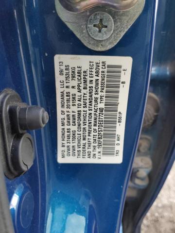 19XFB2F57DE077240 - 2013 HONDA CIVIC LX BLUE photo 12