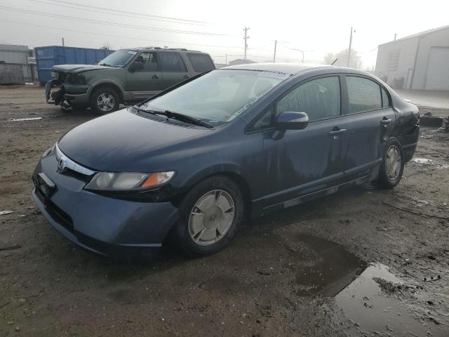 JHMFA36296S027386 - 2006 HONDA CIVIC HYBRID BLUE photo 1