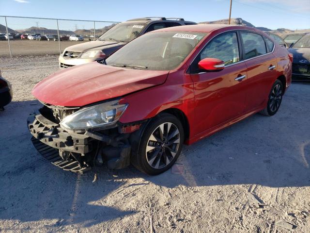 3N1AB7AP7KY352278 - 2019 NISSAN SENTRA S RED photo 1