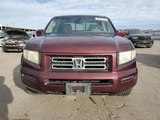 2HJYK16447H543916 - 2007 HONDA RIDGELINE RTS BURGUNDY photo 5