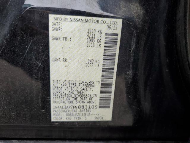 1N4AL3AP7FN883105 - 2015 NISSAN ALTIMA 2.5 أسود صورة 12