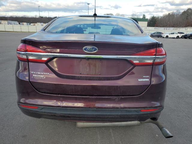 3FA6P0HD5HR188979 - 2017 FORD FUSION SE MAROON photo 6