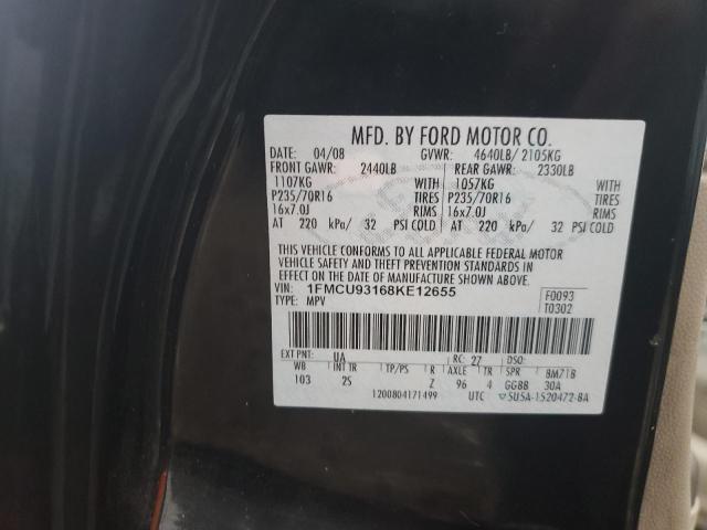 1FMCU93168KE12655 - 2008 FORD ESCAPE XLT BLACK photo 14