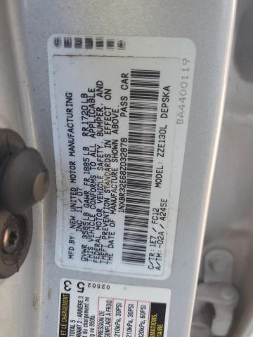 1NXBR32E68Z032878 - 2008 TOYOTA COROLLA CE SILVER photo 12