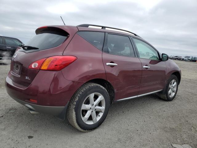 JN8AZ18U89W023368 - 2009 NISSAN MURANO S BURGUNDY photo 3