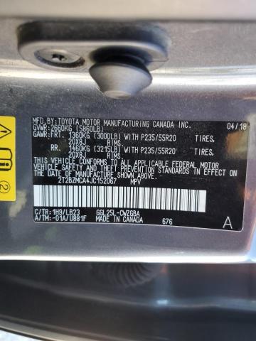 2T2BZMCA4JC152067 - 2018 LEXUS RX 350 BASE Gris photo 13