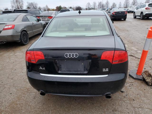 WAUDH78EX8A012971 - 2008 AUDI A4 3.2 QUATTRO BLACK photo 6