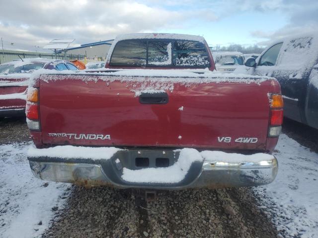 5TBBT4812YS026380 - 2000 TOYOTA TUNDRA ACCESS CAB LIMITED MAROON photo 6