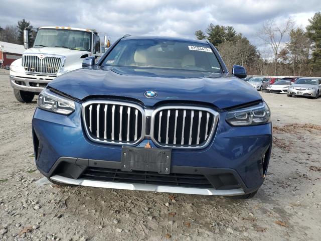 5UX53DP02N9K53848 - 2022 BMW X3 XDRIVE30I BLUE photo 5