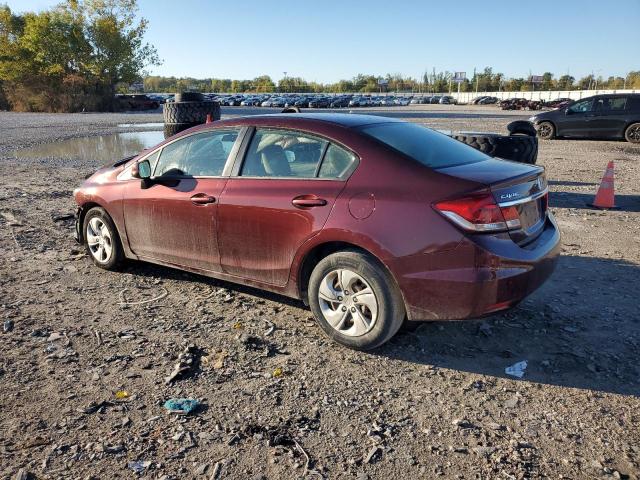 19XFB2F56DE029275 - 2013 HONDA CIVIC LX BURGUNDY photo 2