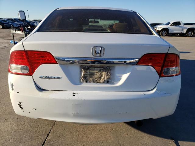 2HGFA1F5XAH588617 - 2010 HONDA CIVIC LX WHITE photo 6