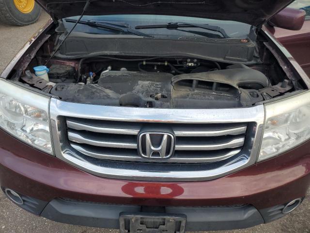 5FNYF4H6XEB046039 - 2014 HONDA PILOT EXL MAROON photo 12
