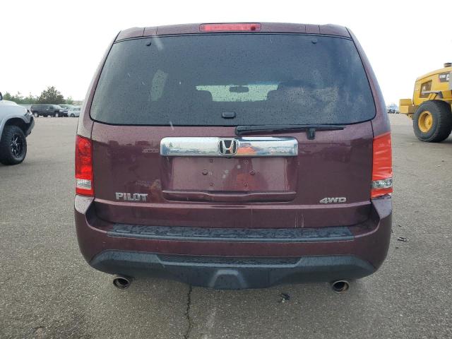 5FNYF4H6XEB046039 - 2014 HONDA PILOT EXL MAROON photo 6