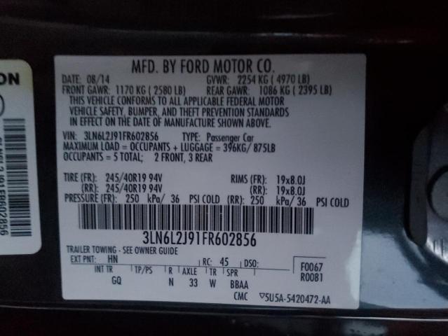 3LN6L2J91FR602856 - 2015 LINCOLN MKZ GRAY photo 12